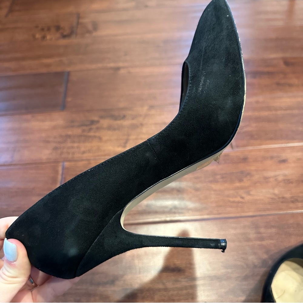ALDO Black Genuine Suede Pumps with Original Box - Size 38 - Picture 9 of 16